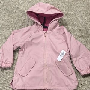 NWT Old Navy Light Pink Hooded Raincoat